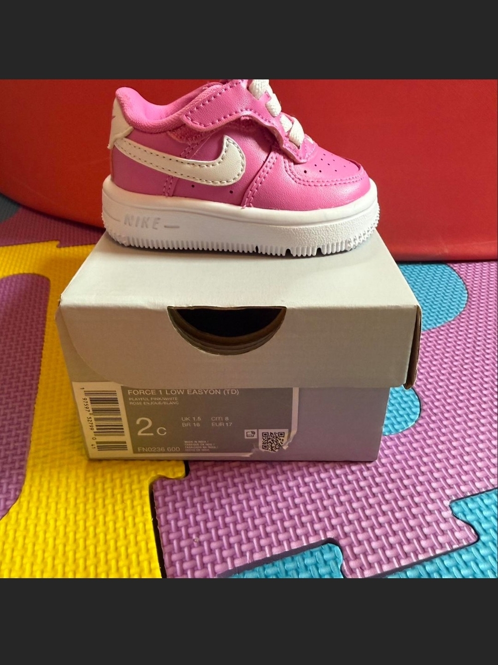 Pink Nike Airforce 1 (Size 2c)